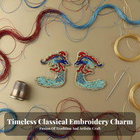 Gold Thread Embellishment Chinese Traditional Headdress Applique Phoenix Crown Embroidery Embellishment Set