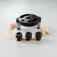 Accurate Positioning Self-Centering Dowel Jig Good Verticality Self Centering Dowel Jig Interchangeable Bushings Straight Hole Drilling Tool Aluminum Alloy Body for Carpenters, Woodworkers, DIY Enthusiasts, Cabinet Making