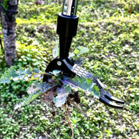 Unwanted Plant Puller Head Serrated Weeder with Prongs Manual for Lawn