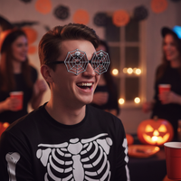 Halloween Spiderweb Skeleton Novelty Glasses for Party Cosplay Decoration
