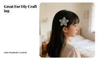 3D Gauze Material Flower Sew-on Five-Petal Flower Craft Embellishments for DIY Enthusiasts, Seamstresses, Clothing Decoration, Costume Making