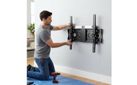 Black Finish Articulating Tv Mount Metal Slim-Line Tv Wall Mount Adjustable Home Hardware Foldable