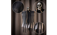 Hanging Cranium Specters Halloween Cranium Specters with Gauze Drape Outdoor Hanging Skeleton Decorations for Porch