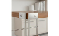 Narrow Floor Standing Shelf X-Shaped Brace Freestanding Metal and Wood Shelf Utilitarian Design Display Rack Adjustable