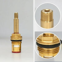 Brass Faucet Cartridge Threaded Faucet Valve Cartridge with Sealing Seal Tap Gland Splined Hardware Hot and Cold Water