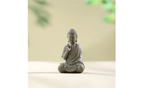 Miniature Meditating Buddha Figurine Zen Buddha Figurine Matte Decor Smooth for Meditation Corner