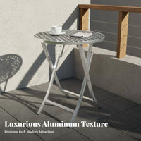 Aluminum Cafe Illuminated Table Luxury Restaurant Table Minimalist Design Commercial Furniture for Business Owners, Interior Designers, Bar, Diner