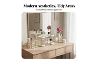 Wavy Tiered Display Shelf Transparent Cosmetic Holder Space-Saving for Bathroom
