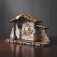 Nativity Stable with Star Religious Manger Vintagevintage Manger for Mantel