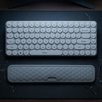 Quilted Keyboard Wrist Rest Rounded Ends Memory Foam Wrist Rest Computer Accessory Pain Relief Water Resistant for Office