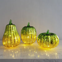 Halloween Pumpkin Lantern Glass LED Decoration