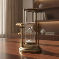 Hourglass with Metal Stand Decorative Tabletop Hourglass Sand Clock Desktop Sand Watch Elegant for Home Decor, Office