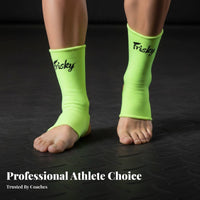 Ventilated Heel Design Muay Thai Ankle Guard Abrasion Protection Sanda Instep Guard Breathable Material Kickboxing Ankle Support Lightweight for Kickboxers, Combat Artists, Competition, Sparring, Training, Workout
