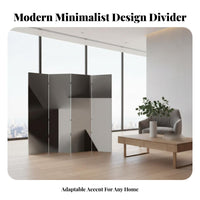 Mobile Foldable Panel Partition Modern Design 4-Panel Folding Divider Freestanding Privacy Screen Portable for Homeowners, Office Workers, Living Room, Expansive-Plan Areas, Studio Apartments, Classroom