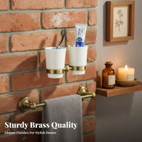 Ornate Details Wall-Mounted Towel Rack Decorative Antiquedesign Towel Shelf Long-Lasting Bathroom Hardware Rust-Proof for Homeowners, Interior Designers, Apartment Dwellers, Restroom, Hotel, Small Areas, Spa