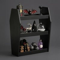 3 layer Tabletop Rack-Saving Gothic Shelf Rack Sturdy Wooden Display Shelf