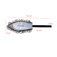 Metal Jingle Stick Leaf-Shaped Handheld Jingle Hoop with Handle Compact Bell Stick Comfortable Grip for Percussionists, Drummers, Stage Performances, Drum Circles, Practice Sessions