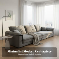 Sectional billowy Sofa Modern Minimalist design Living Room Furniture Plush Comfort Lounge Seating for Apartment Dwellers, Design fans, Playroom