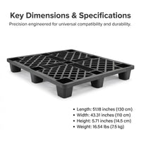 Heavy Duty Grid Pallets for Industry, Floor Pallet Storage, Warehouse Storage, Logistics Transport, Reinforced Nine Leg Type