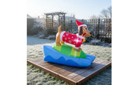 Christmas Inflatable Dachshund Lighted Inflatable Dachshund Festive Yard Decoration for Homeowners, Families