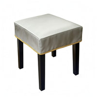 Water-Resistant Piano Bench Cover Easy to Wipe Clean Fitted Bench Cover Thickened Piano Stool Slipcover Gold-Trimmed