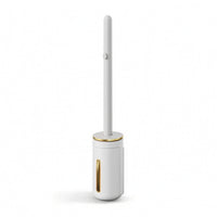 Wall Mounted Toilet Brush Space Saving Toilet Brush with Holder Compact Replaceable for Bathroom
