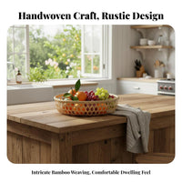 Natural artistic Hexagonal air-permeableWeave container Multi-functional Woven Container Lightweight Household Storage for Interior Decorators, Food aficionados, Kitchen, Table Centerpiece, Living Room, Office Organization