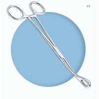 Clamping Forceps Stainless Steel Sponge Clamp Loop-Handled-Handled Forceps Long Slender