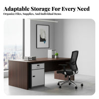 Lockable Locking Under-Desk Pedestal High Strength Office Furniture Compact Storage Cabinet Multipurpose for Home Users, Teachers, Students, Study Room, School, Classroom, Bedroom