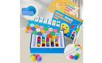 Preschool Color Sorting Toy with Tweezers Educational Tweezer Tongs Color Sorting Kit Colorful Learning Set with Storage Box Counting for Preschoolers