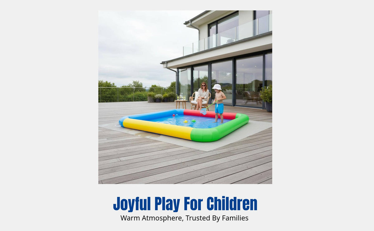 Large Inflatable Pool, Outdoor Foam Party Pond, Kids Fishing, Thickened Design