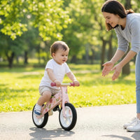 Wooden Balance Bike Low Low-Step Wooden Learning Bike Compact Balance Toy for Young Children, Kids, Park, Backyard