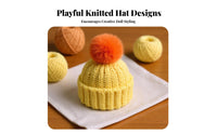 BJD Doll Winter Cap Soft and Soft Doll Tassel Hat Cute Design Tiny Woolen Yarn Hat for Hobbyists, Seasonal Display