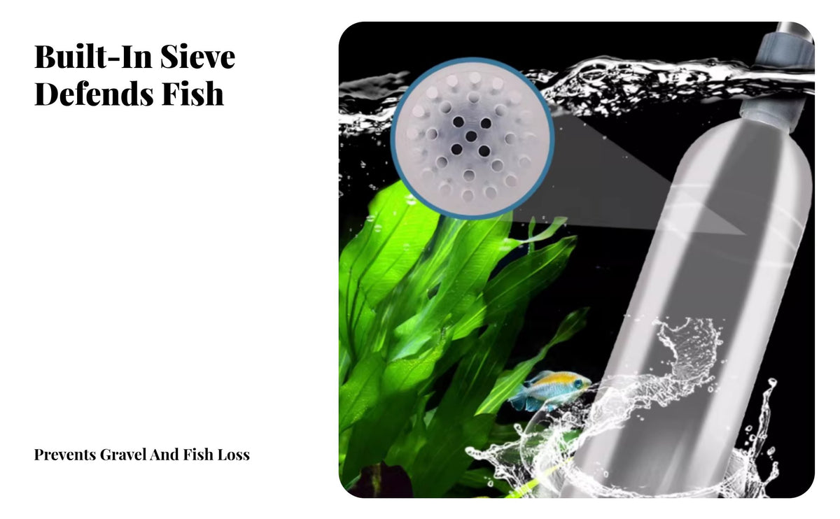 Siphon Water Changer Strong Suction Aquarium Siphon Vacuum Multi-Functional Fish Tank Gravel Cleaner for Pet Owners, Hobbyists, Home