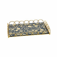 2 Pieces Arched Design Decorative Tray Easy to Display Decorative Glass Tray Modern Home Decor Raised Border for Living Room