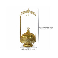 Gold Buffet Chafing Dish Large Capacity Chafing Dish Leak-Resistant Design 8L Buffet Warmer for Hotels, Banquet