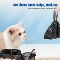Black Thickened Pet Waste Bag, Small, Leak-Resistant, Portable, Cat Litter and Dog Waste Cleaning Tool for Everyday Use