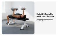Adjustable Squat Rack and Bench Set Heavy Duty Steel Construction Adjustable Squat Rack High Load Capacity Multi-Function Bench Exercise Station