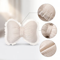 Car Cushion Beige Bow-Shaped Cushion Soft for Drivers, Commuters