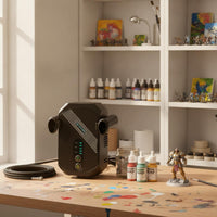 Touch Buttons Digital Airbrush Compressor Air Hose Included Spray Machine