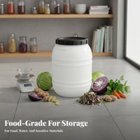 Food Grade Plastic Barrel Airtight Closure Food Grade Water Barrel Closure Ed Storage Drum with Lid Withstand Ant
