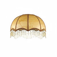 Elegant Design E27 Replacement Shade Soft Ambient Light Beaded Fringe Lamp Cover Handmade Fringe Lamp Shade Fade-Resistant for DIYers, Bedroom