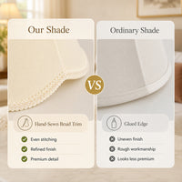 French Country Beige Tassel Fabric Lampshade for Floor and Table Lamps
