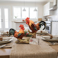 Realistic Cock Statue Hand-Painted Home Decor Collectible for Wine Cabinet