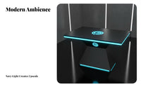adaptable Combination High-Top Bistro Table with Chairs Modern design Bar Furniture Set Sturdy Frame Booth Seating long-lasting Construction for Restaurant Managers, Interior Designers, KTV Lounge, Cafe, Patio, Balcony