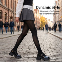 Tights for Women High Waist with Control and Lifting, Footless for Autumn Winter, 100g Warm Shaping Design
