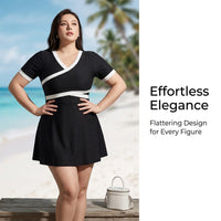 Swimsuits for Women Featuring a Modest Tankini Top and High Waist Shorts, Stylish Swimming Costume for Older Ladies
