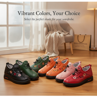 Women's Winter Warm Fleece-Lined Beijing Cloth Shoes for Seniors, Waterproof Non-Slip