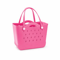 Waterproof Hollow Cutout Tote Washable EVA Tote Bag Long-Lasting Beach Bag with Holes Sandproof for Shopping