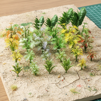 100-Piece Miniature Artificial Flower & Grass Model Set for Micro Landscape Decor